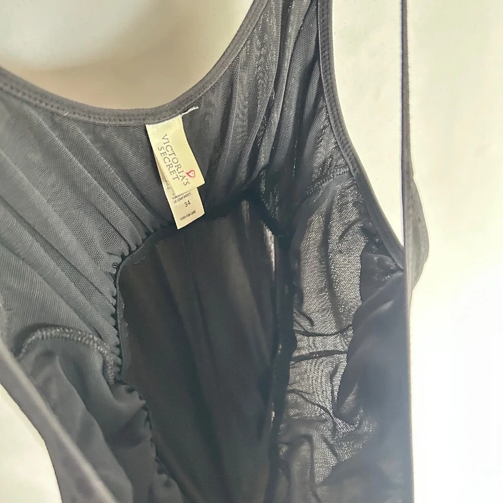 VTG Victoria Secret Basic Slip Dress Stretchy Tank Minimalist Womens 34 S M Y2K